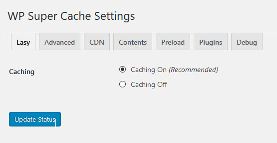 Enable WP Super Cache